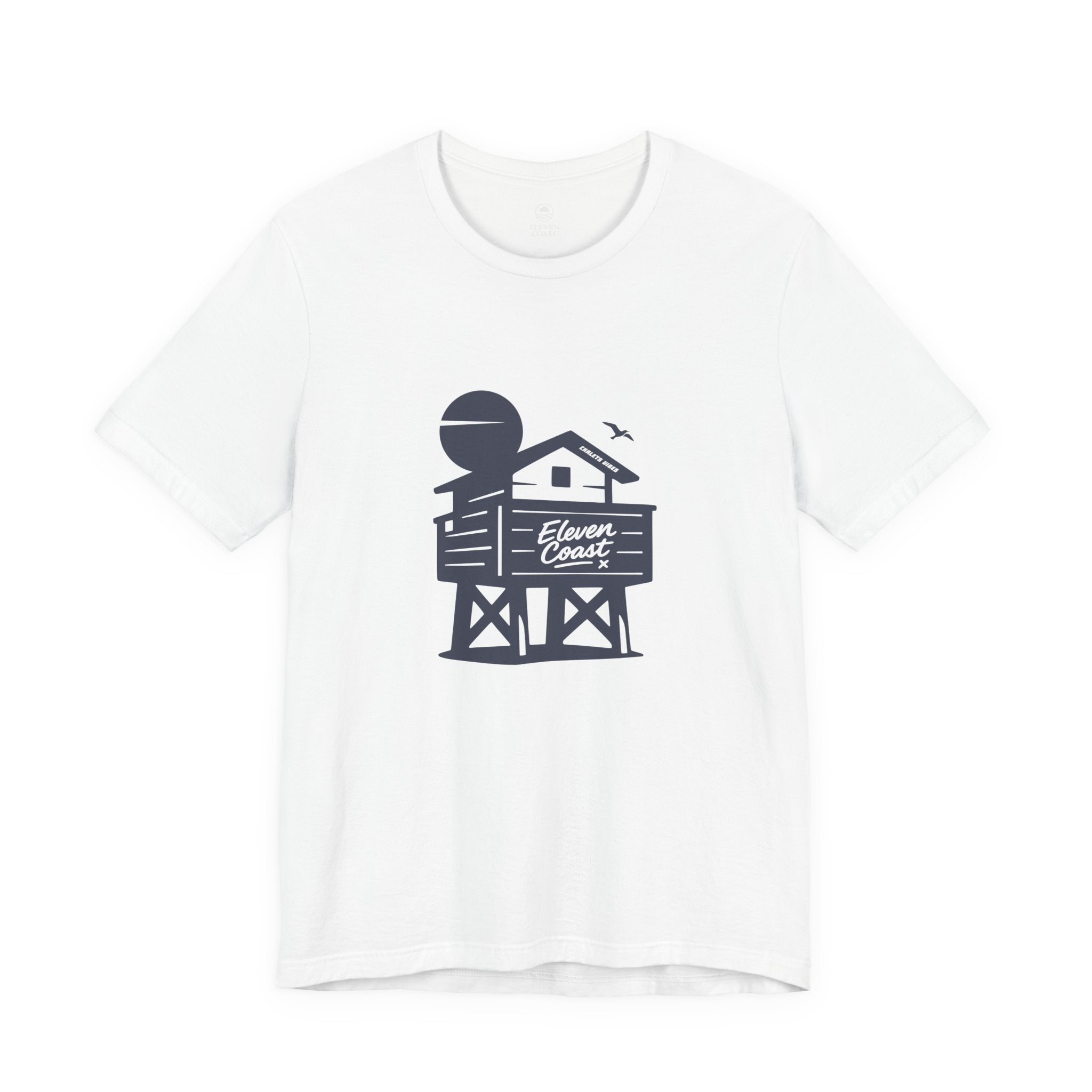 Men's Navy Beach Chalet T-Shirt #en:color_white,fr:couleur_blanc