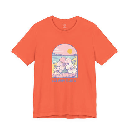 Tropical Hibiscus T-Shirt Women Lavender Tee 