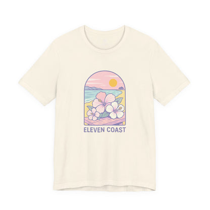 Tropical Hibiscus T-Shirt Women Lavender Tee 