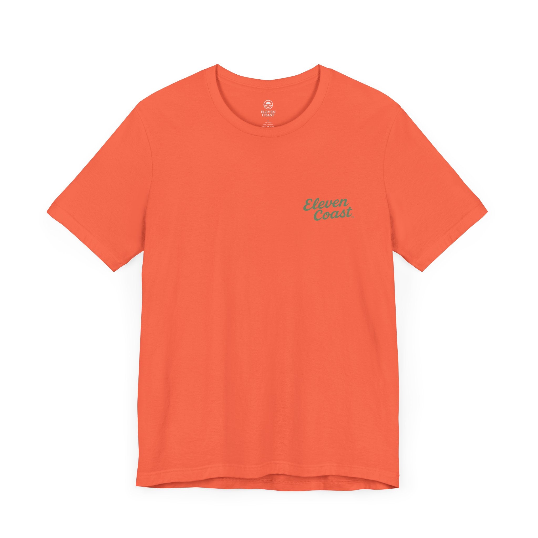 Men's Cactus Green Signature T-Shirt #en:color_coral,fr:couleur_corail