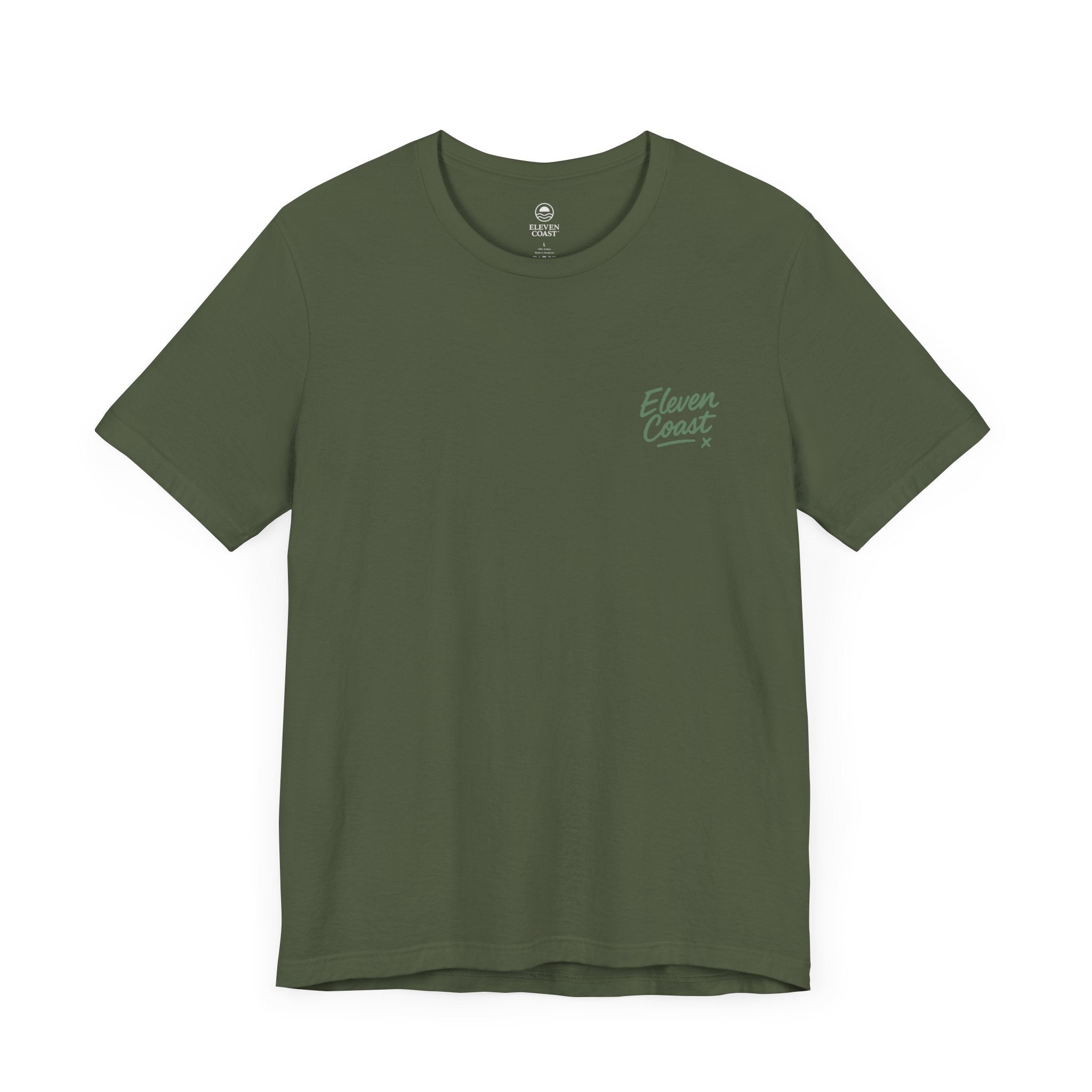 Cactus Green Handwritten Logo T-Shirt Women #en:color_military-green,fr:couleur_vert-militaire