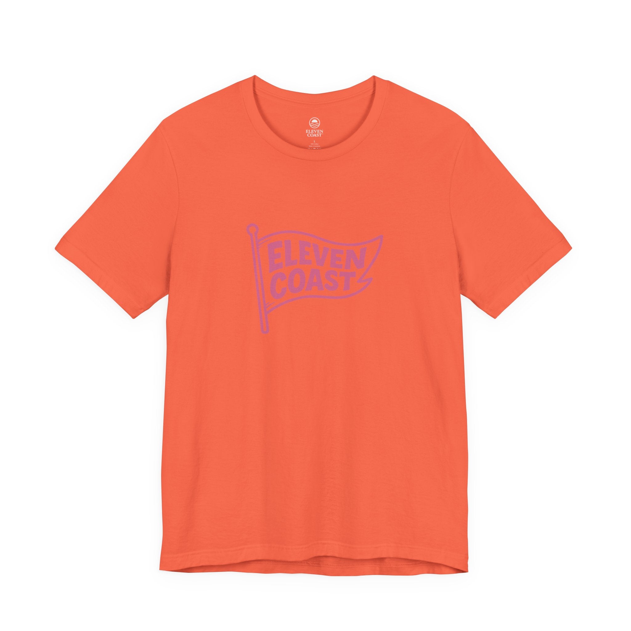 Men's Vintage Flag T-Shirt Pop Pink #en:color_coral,fr:couleur_corail
