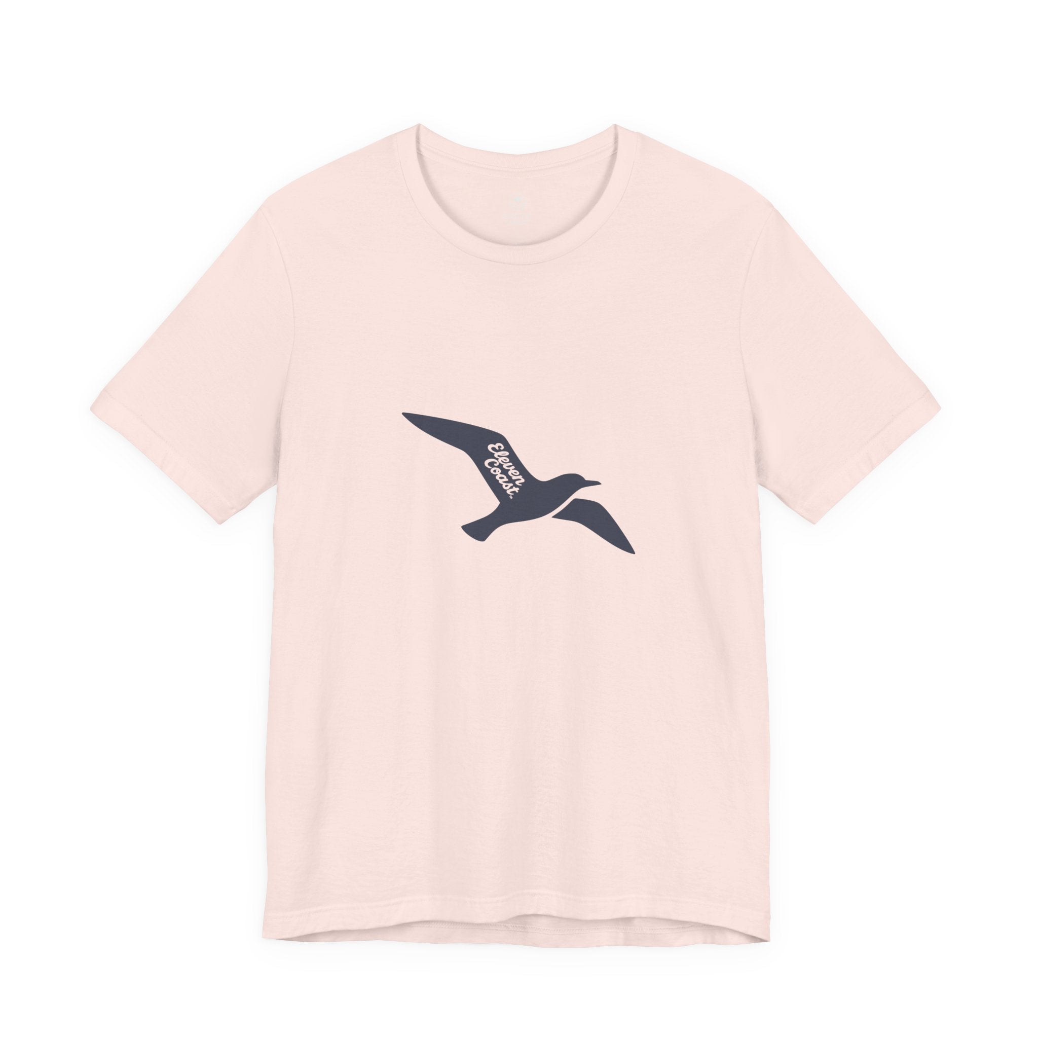 Men's Navy Seagull Silhouette T-Shirt #en:color_soft-pink,fr:couleur_rose-doux