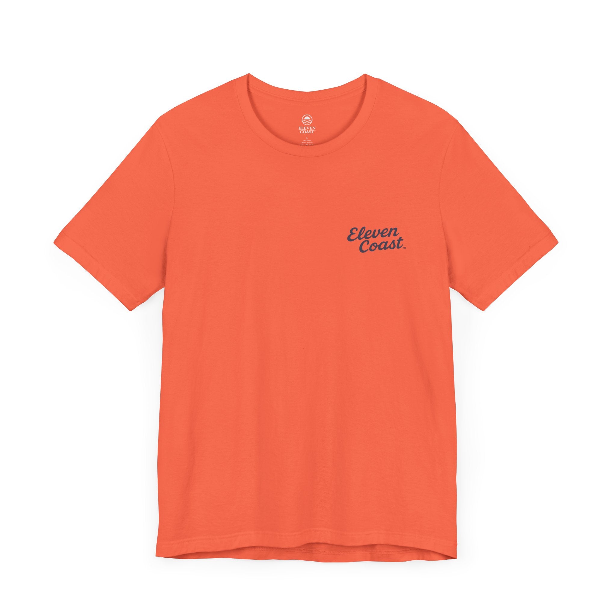 Navy Beach Chalet T-Shirt Men #en:color_coral,fr:couleur_corail