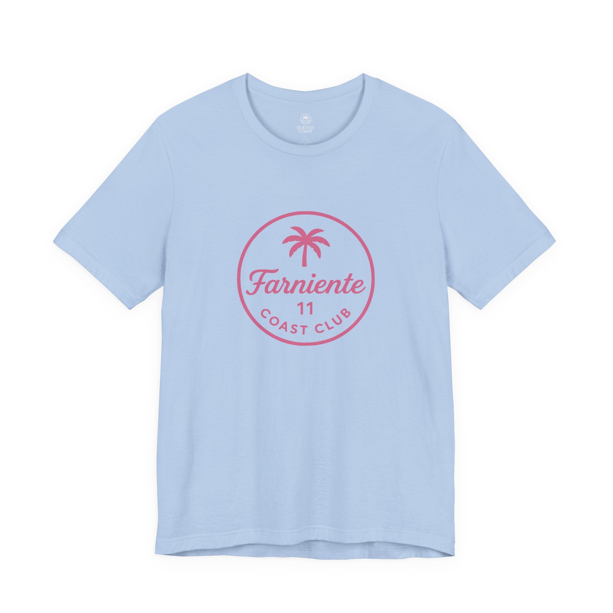 Men’s Palm Tree Badge T-Shirt Pink #en:color_baby-blue,fr:couleur_baby-blue