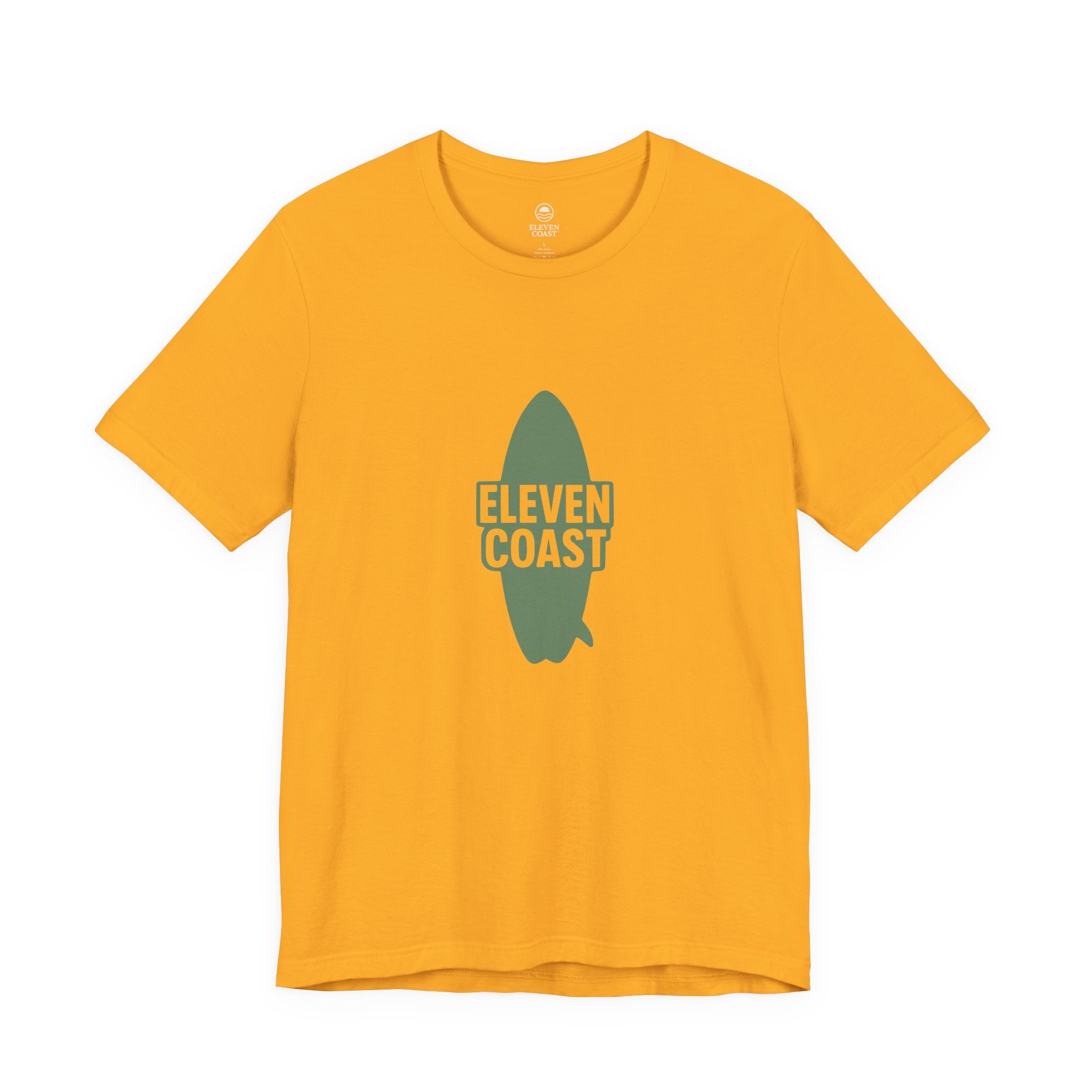 Mens Cactus Green Surfboard T-Shirt #en:color_gold,fr:couleur_or