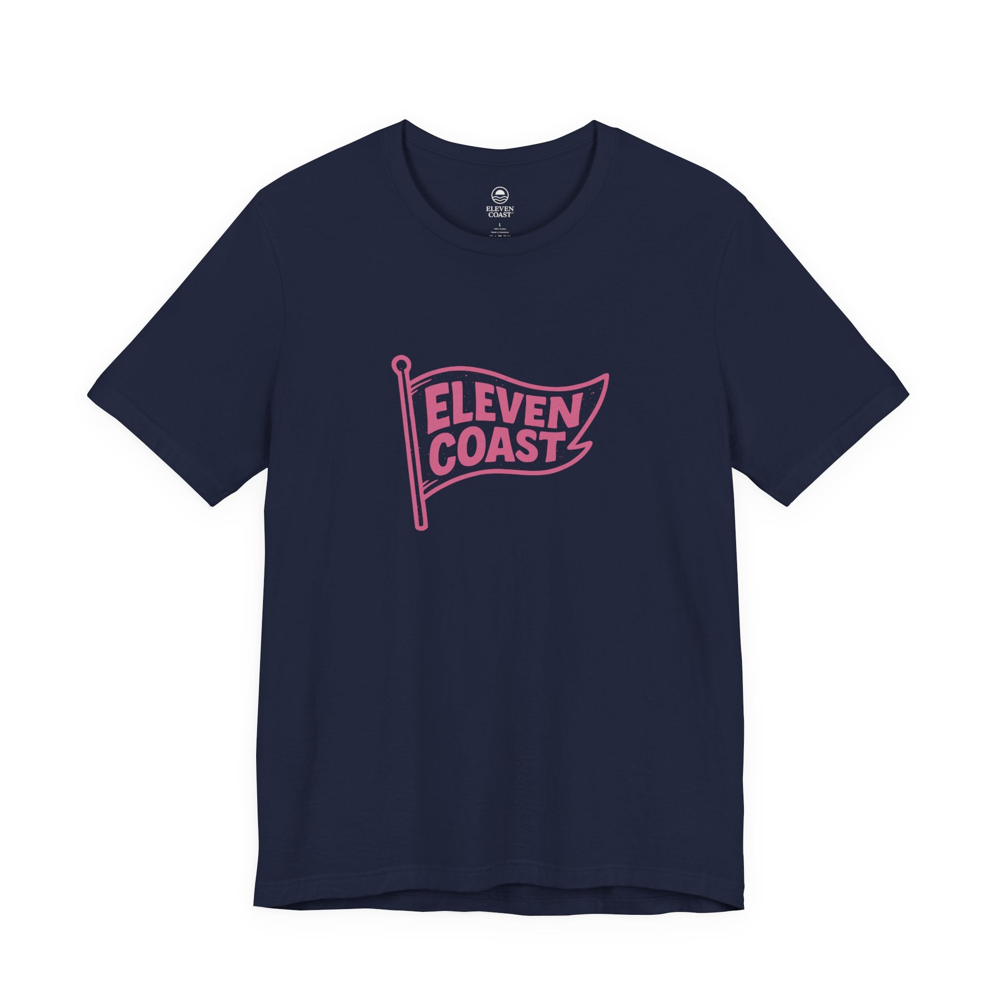 Men's Vintage Flag T-Shirt Pop Pink #en:color_navy,fr:couleur_bleu-marine
