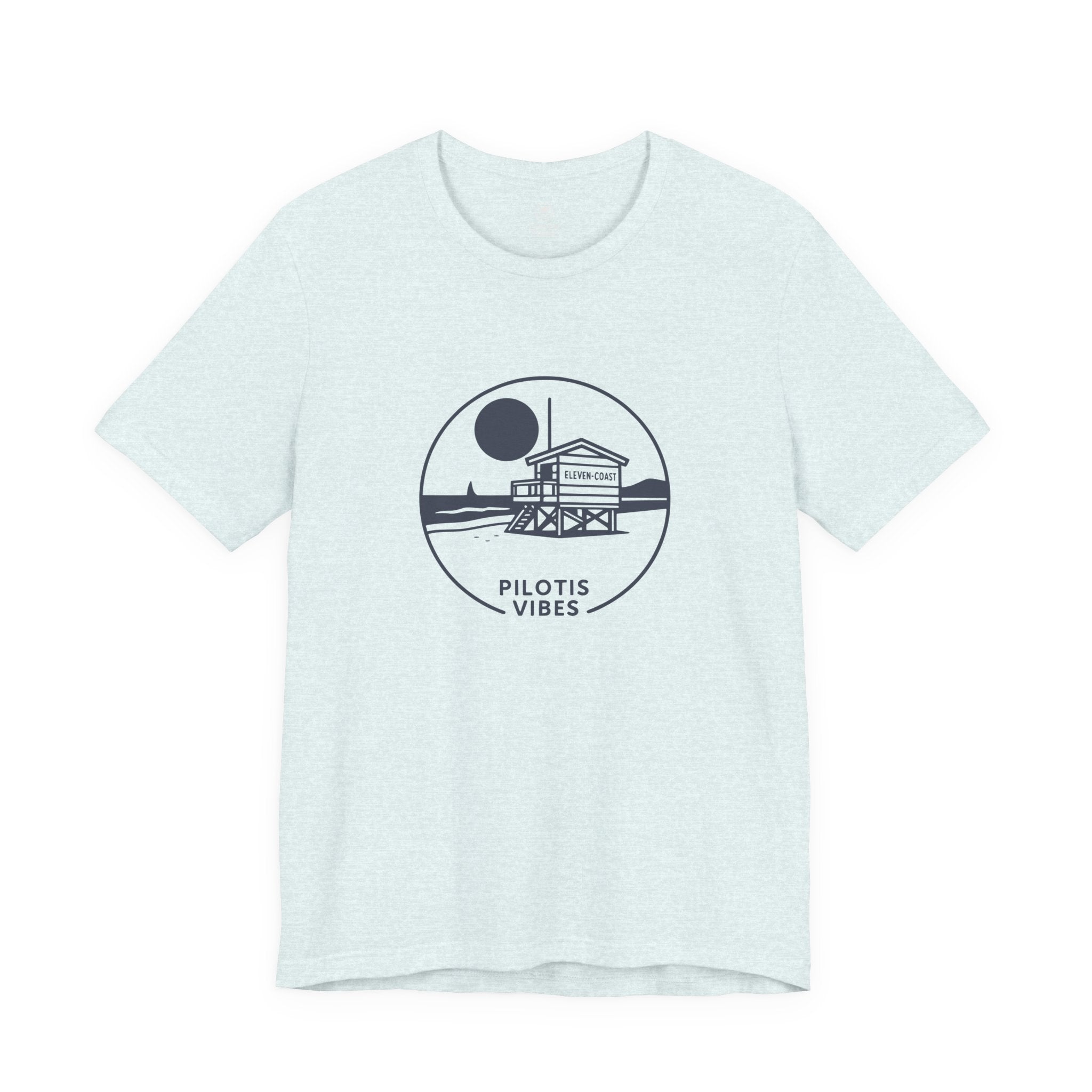 Navy Lifeguard Hut T-Shirt Women #en:color_heather-ice-blue,fr:couleur_bleu-glacier-chine