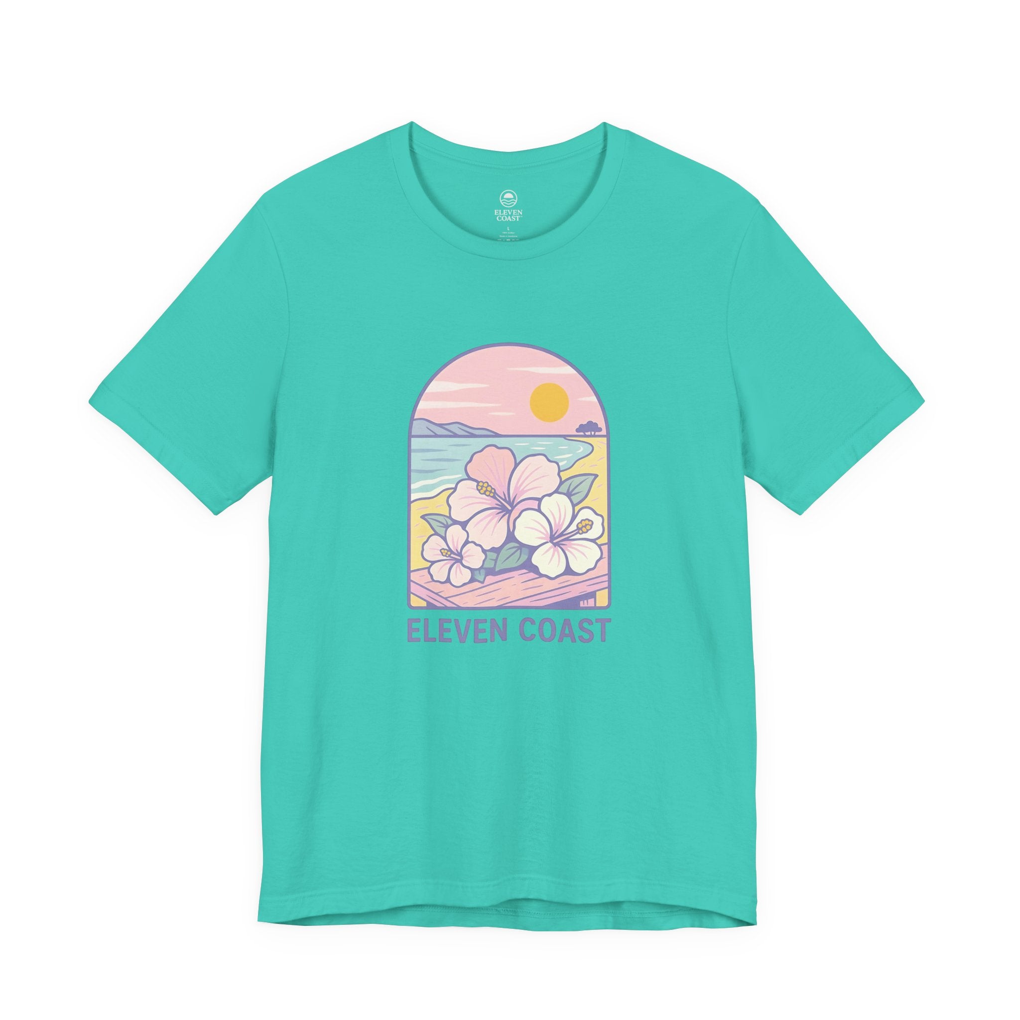 Tropical Hibiscus T-Shirt Women Lavender Tee 