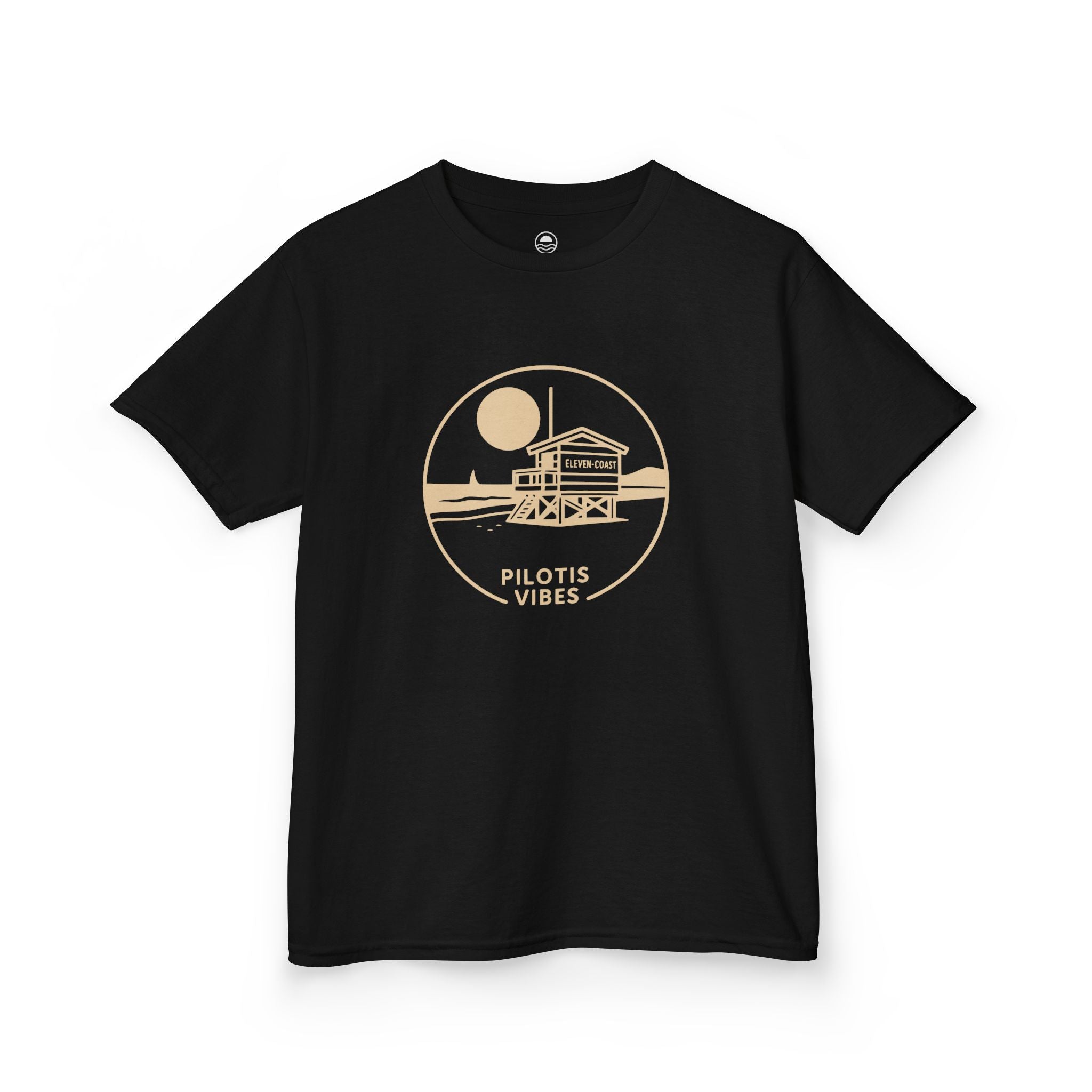 Kids Pilotis Vibes Sand Beige Tee #en:color_black,fr:couleur_noir