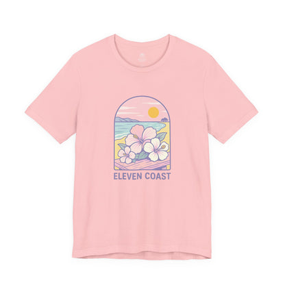 Tropical Hibiscus T-Shirt Women Lavender Tee 