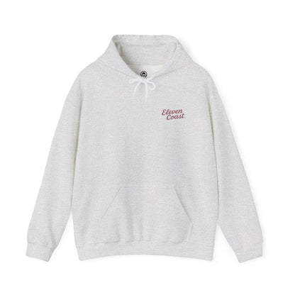Men's Hoodie Raised Beach Chalet Design 