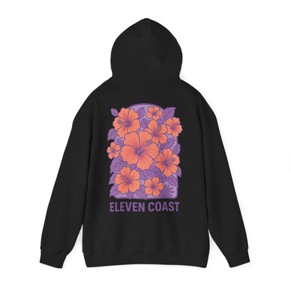 Floral Hibiscus Hoodie For Women Lavender