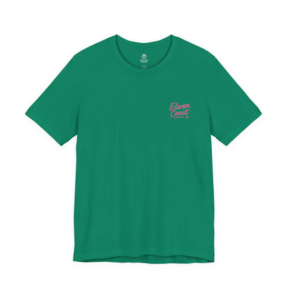 Men's Stilt Hut T-Shirt Pink Badge 