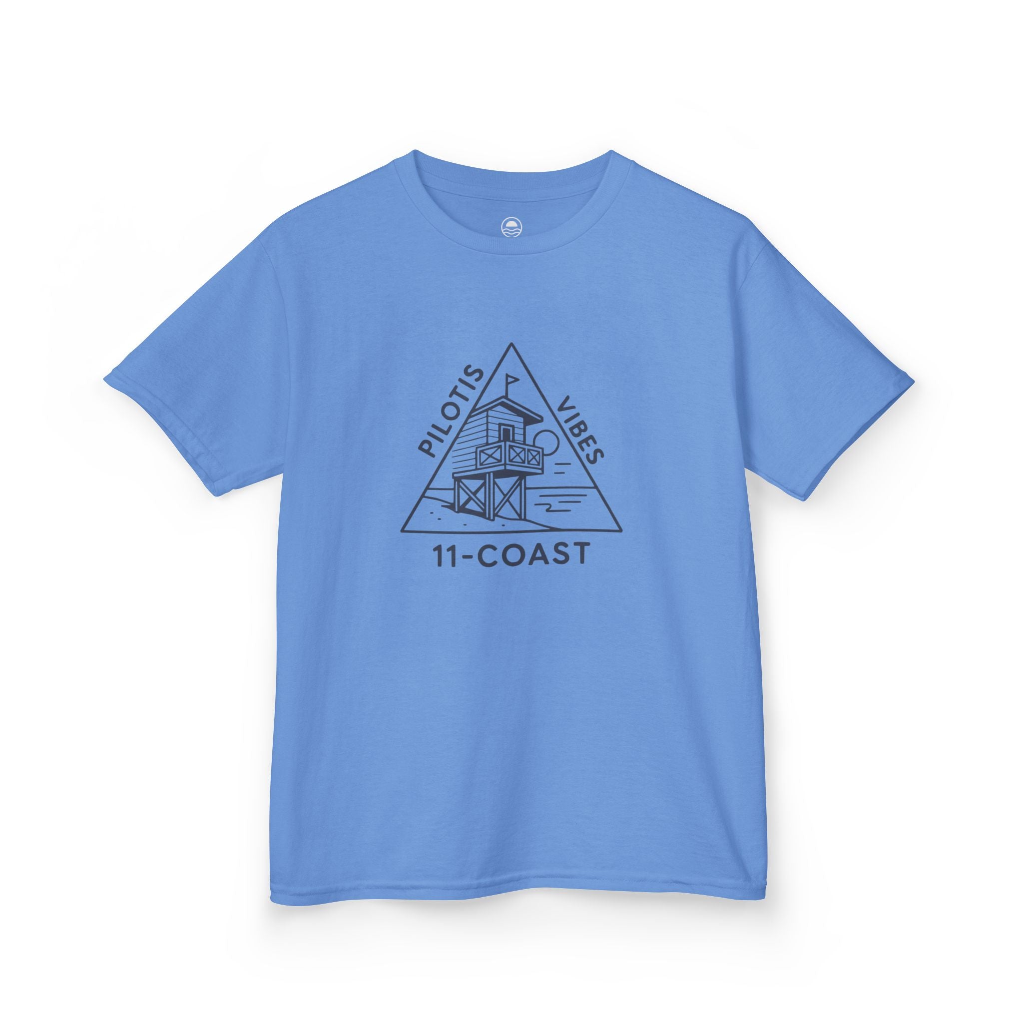 Kids Navy Beach Huts Tee Pilotis Vibes 