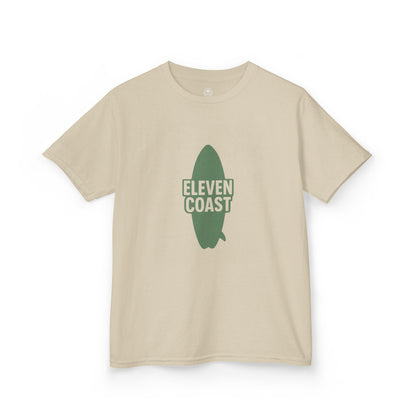 Kids Graphic Tee Surfboard Silhouette Green 