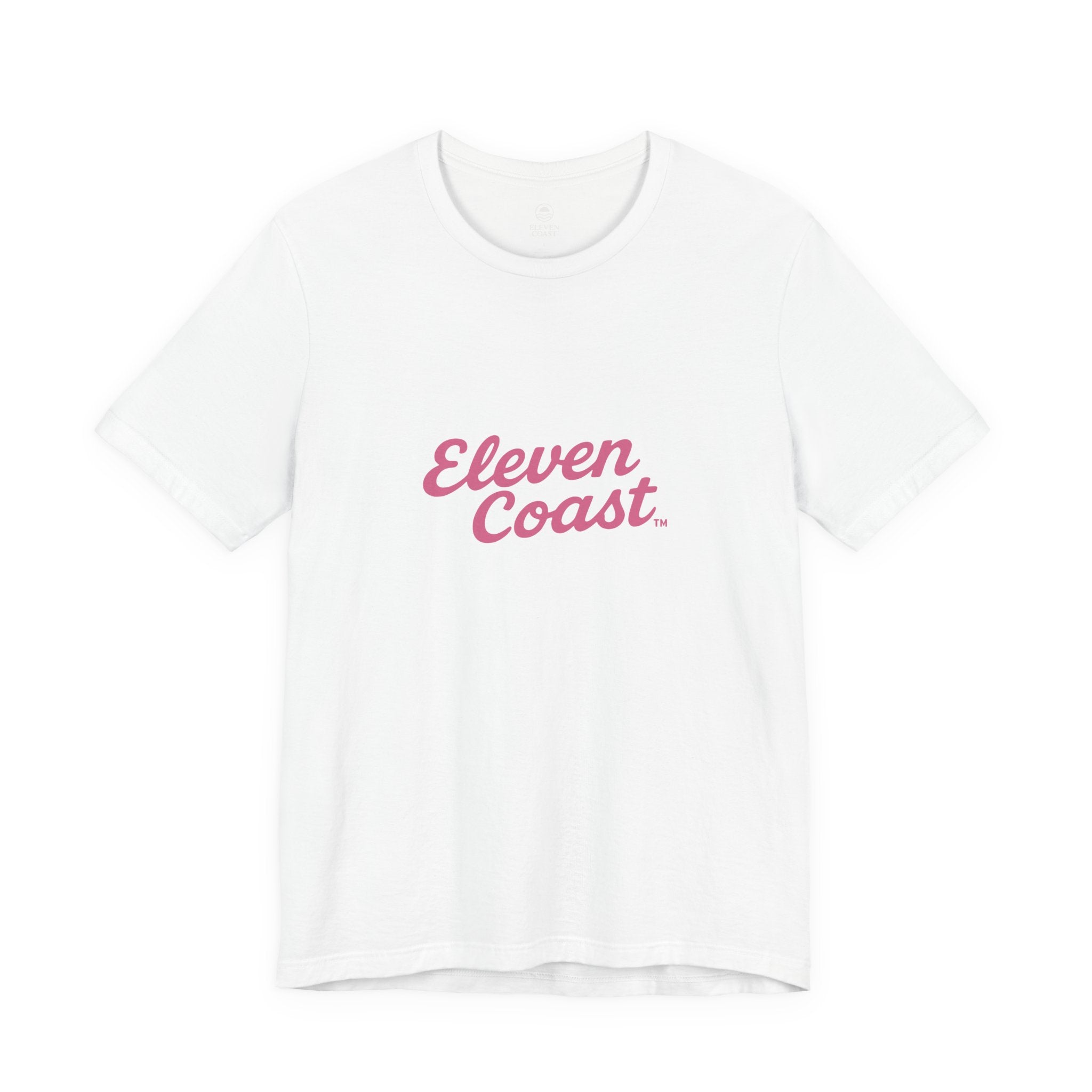 Pink Script T-Shirt For Women #en:color_white,fr:couleur_blanc