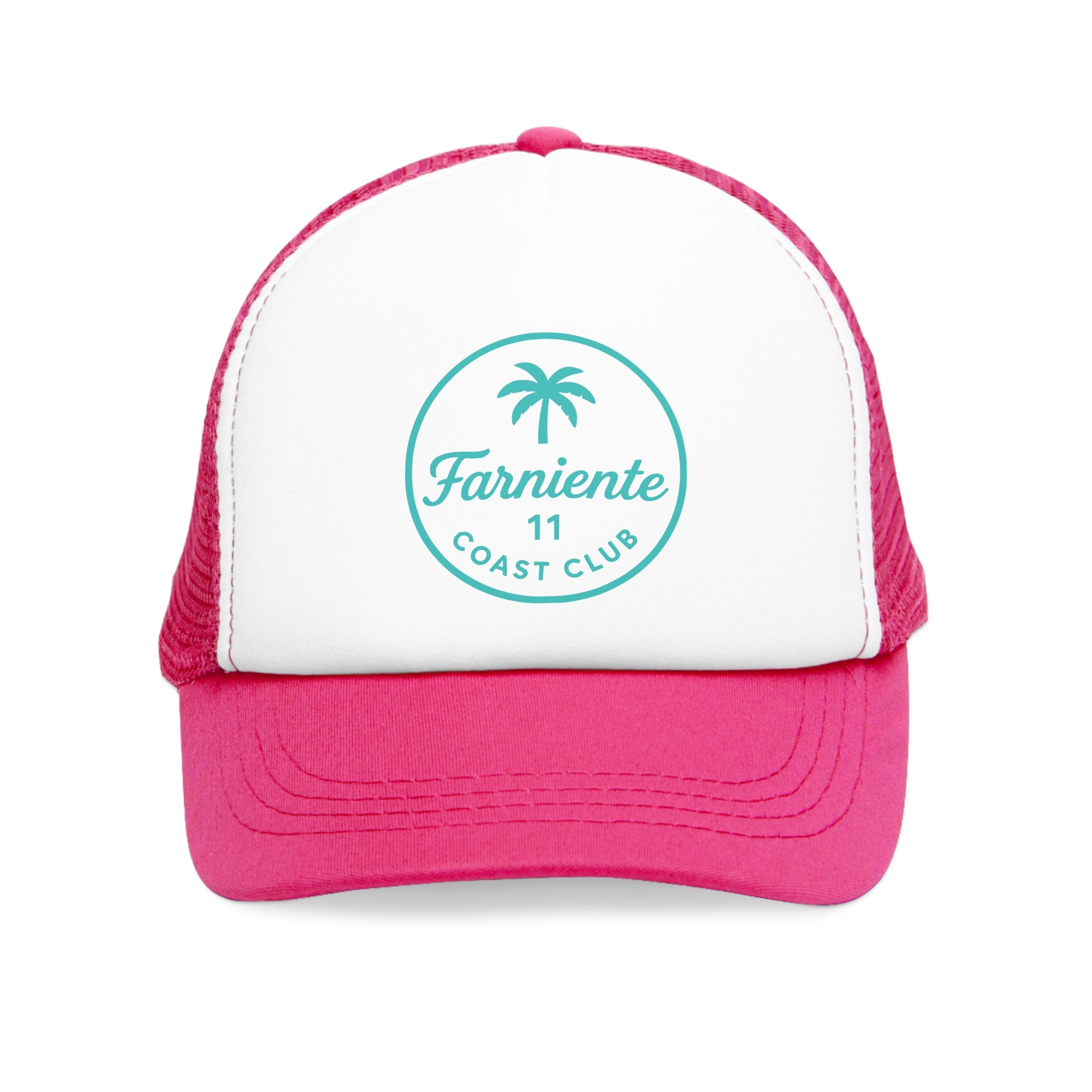 Mint Aqua Palm Tree Cap Women #en:color_pink,fr:couleur_rose