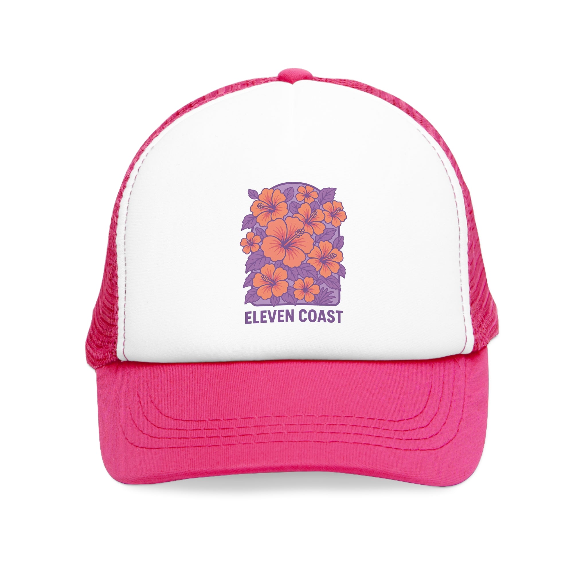 Floral Hibiscus Caps For Women Lavender #en:color_pink,fr:couleur_rose