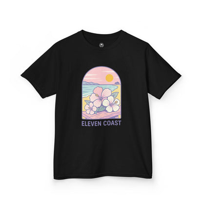 Kids Hibiscus Floral Tee Lavender Sea 