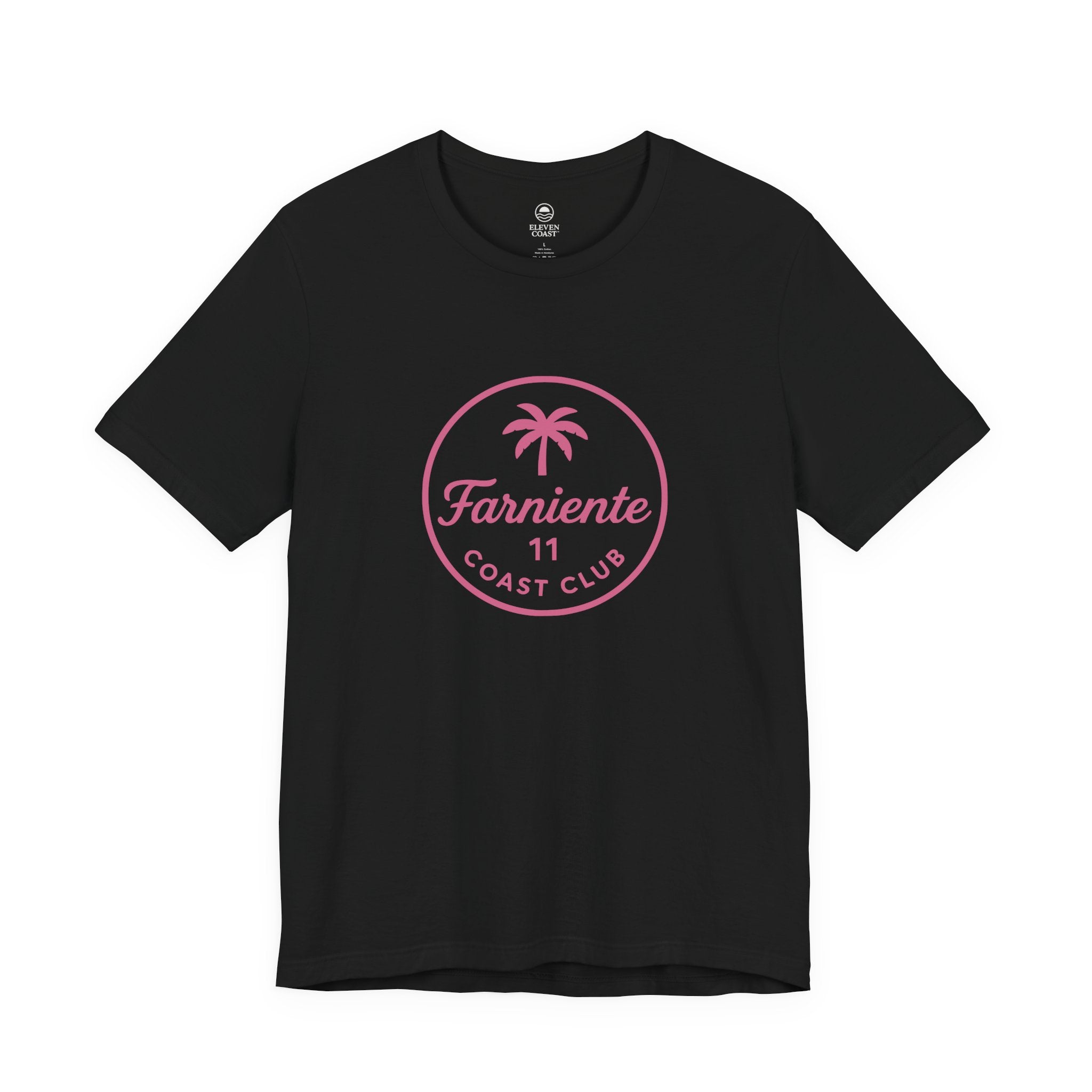 Men’s Palm Tree Badge T-Shirt Pink #en:color_black,fr:couleur_noir