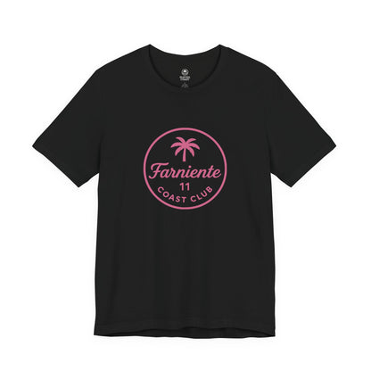 Men’s Palm Tree Badge T-Shirt Pink #en:color_black,fr:couleur_noir