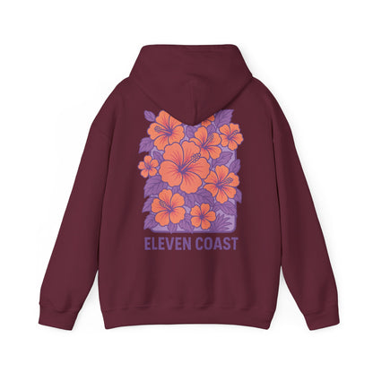 Floral Hibiscus Hoodie For Women Lavender