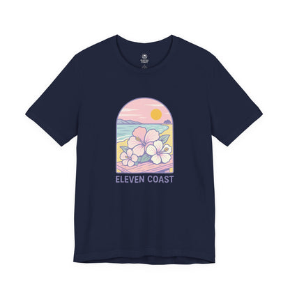 Tropical Hibiscus T-Shirt Women Lavender Tee 