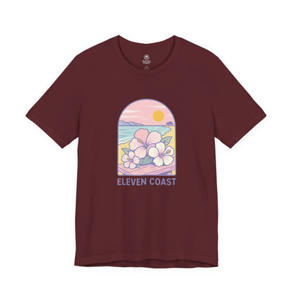 Tropical Hibiscus T-Shirt Women Lavender Tee 