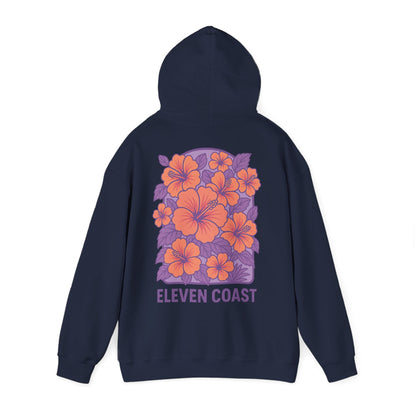 Floral Hibiscus Hoodie For Women Lavender