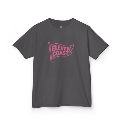Kids Flag Tee Pink Cotton 