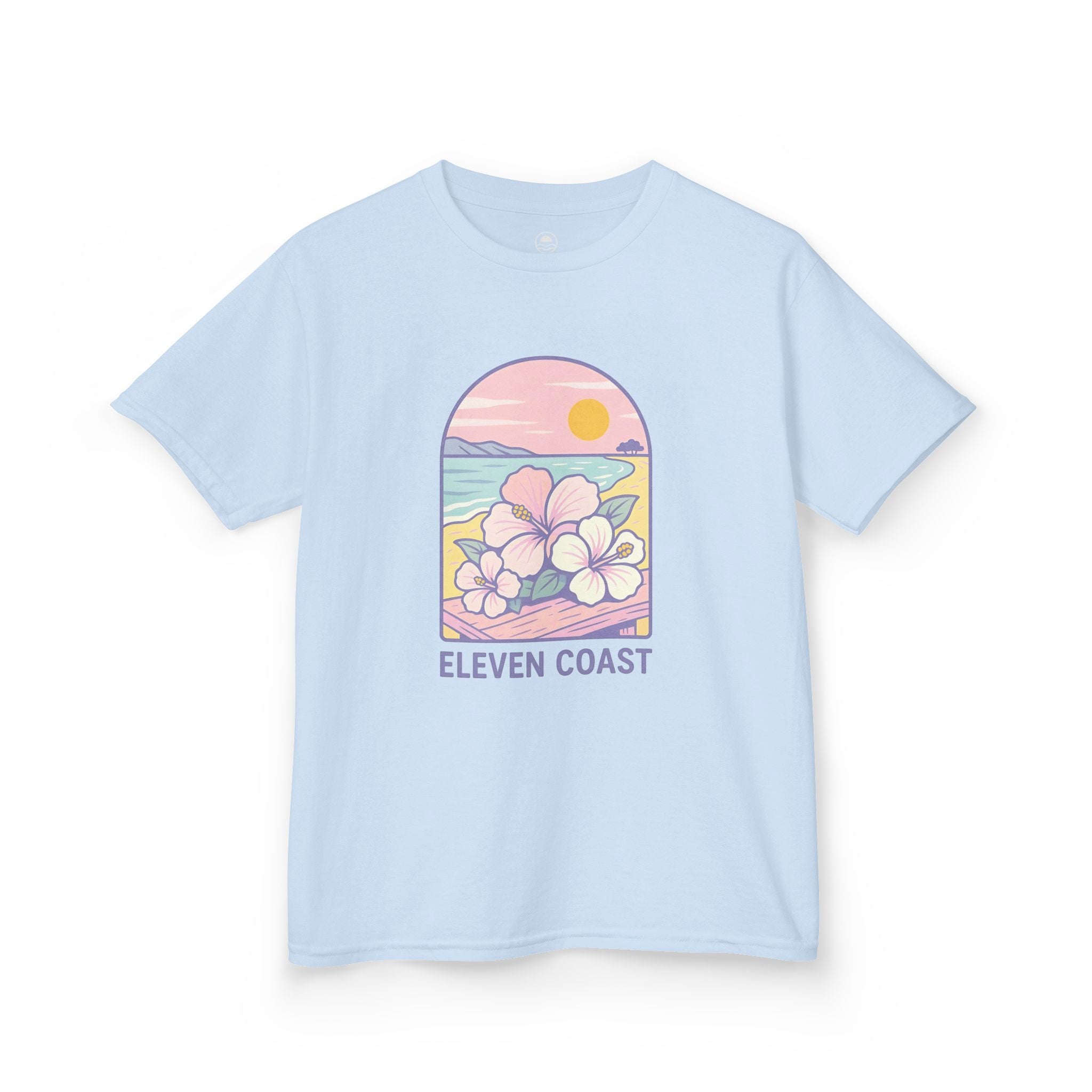 Kids Hibiscus Floral Tee Lavender Sea 