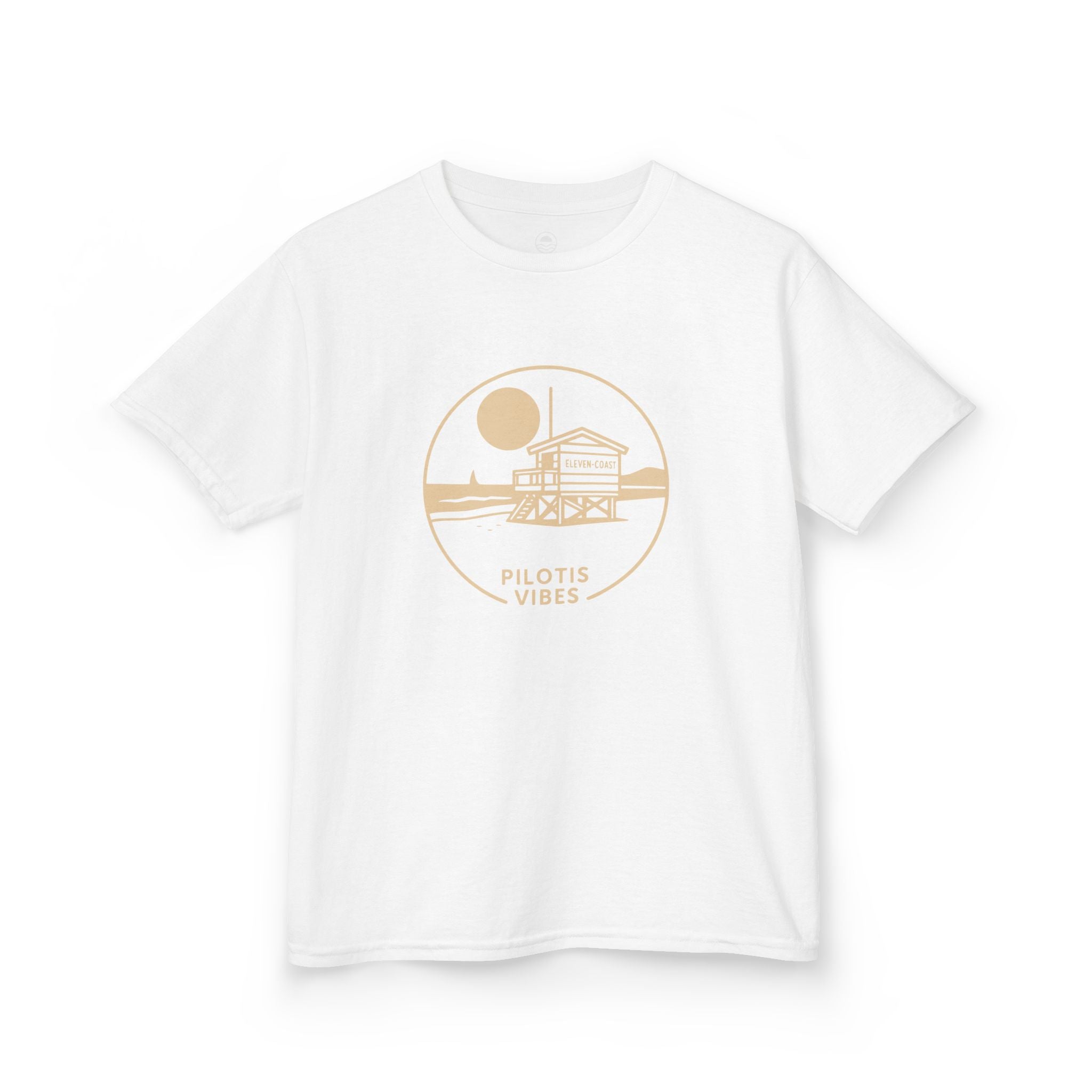 Kids Pilotis Vibes Sand Beige Tee #en:color_white,fr:couleur_blanc