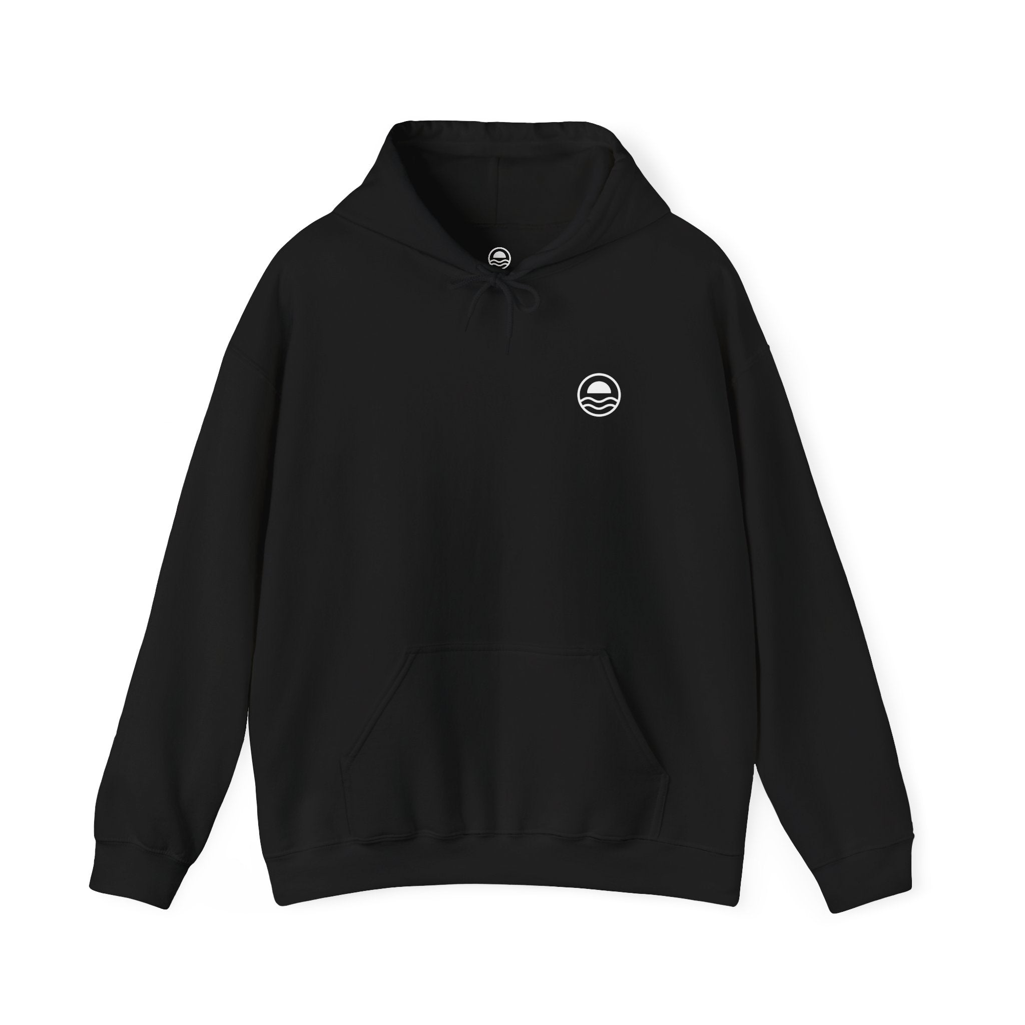 White Sun Waves Hoodie For Women #en:color_black,fr:couleur_noir
