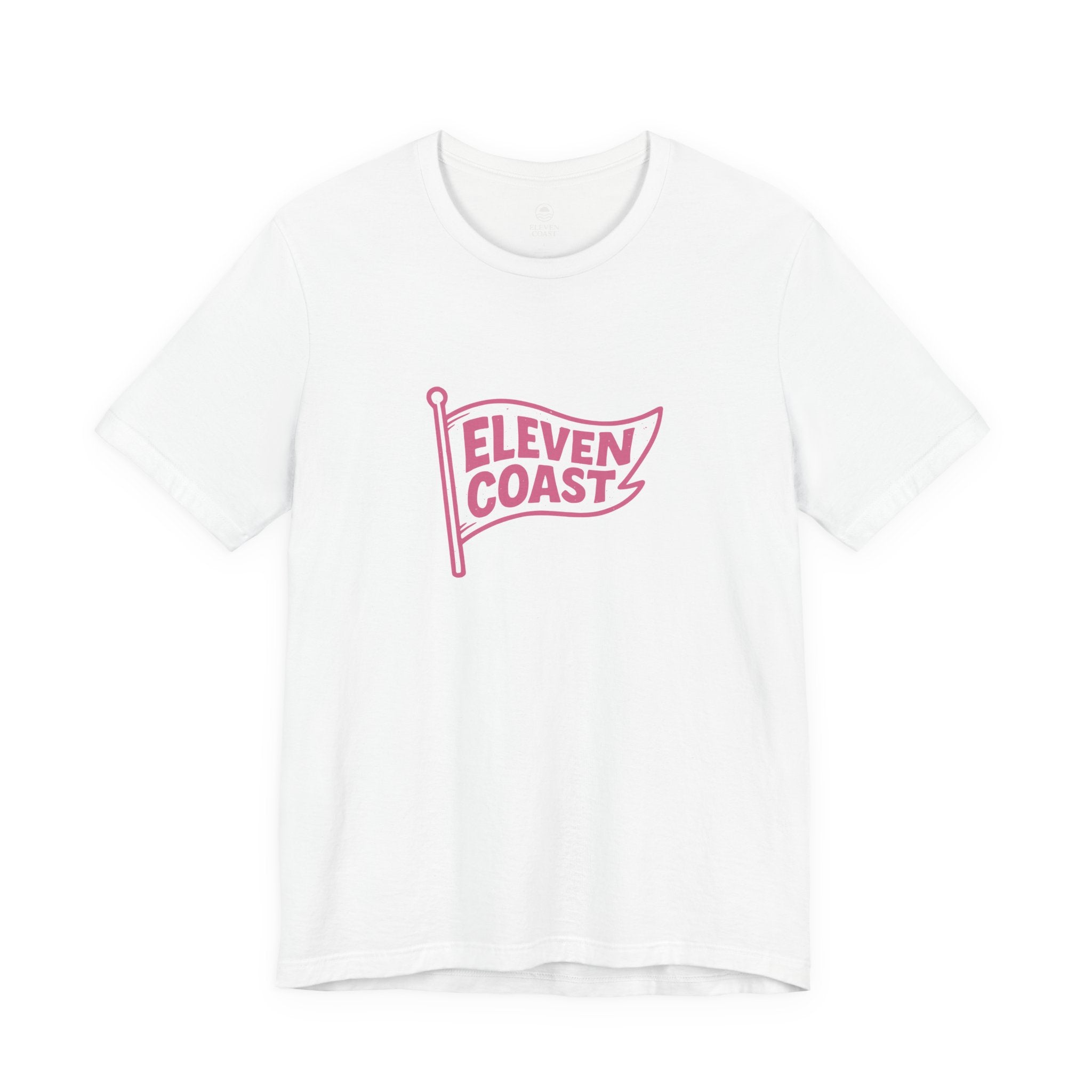 Men's Vintage Flag T-Shirt Pop Pink #en:color_white,fr:couleur_blanc