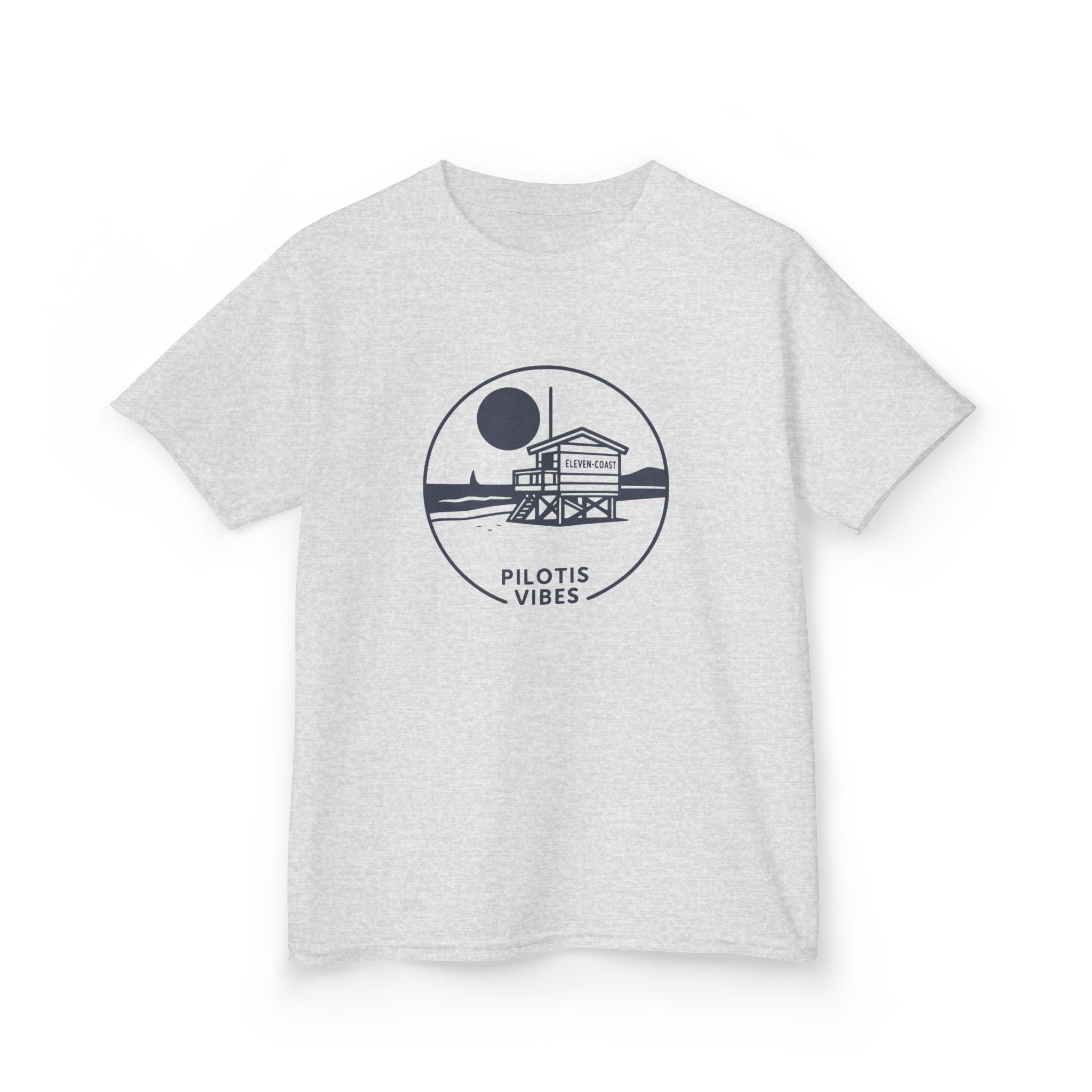 Kids Navy Pilotis Vibes Tee #en:color_ash,fr:couleur_cendre