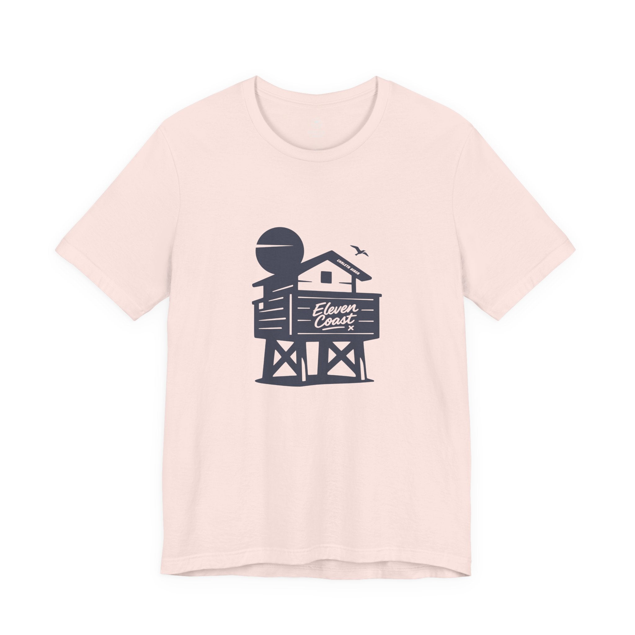 Men's Navy Beach Chalet T-Shirt #en:color_soft-pink,fr:couleur_rose-doux