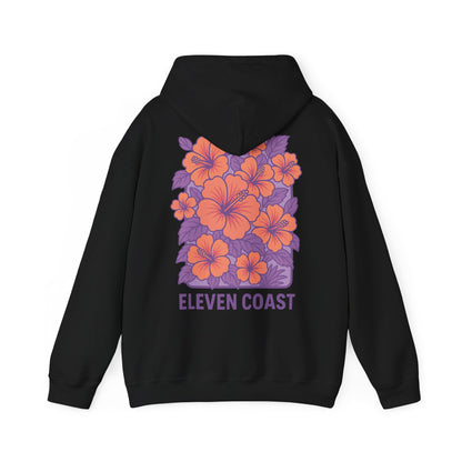 Floral Hibiscus Hoodie For Women Lavender