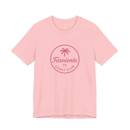Men’s Palm Tree Badge T-Shirt Pink #en:color_pink,fr:couleur_rose