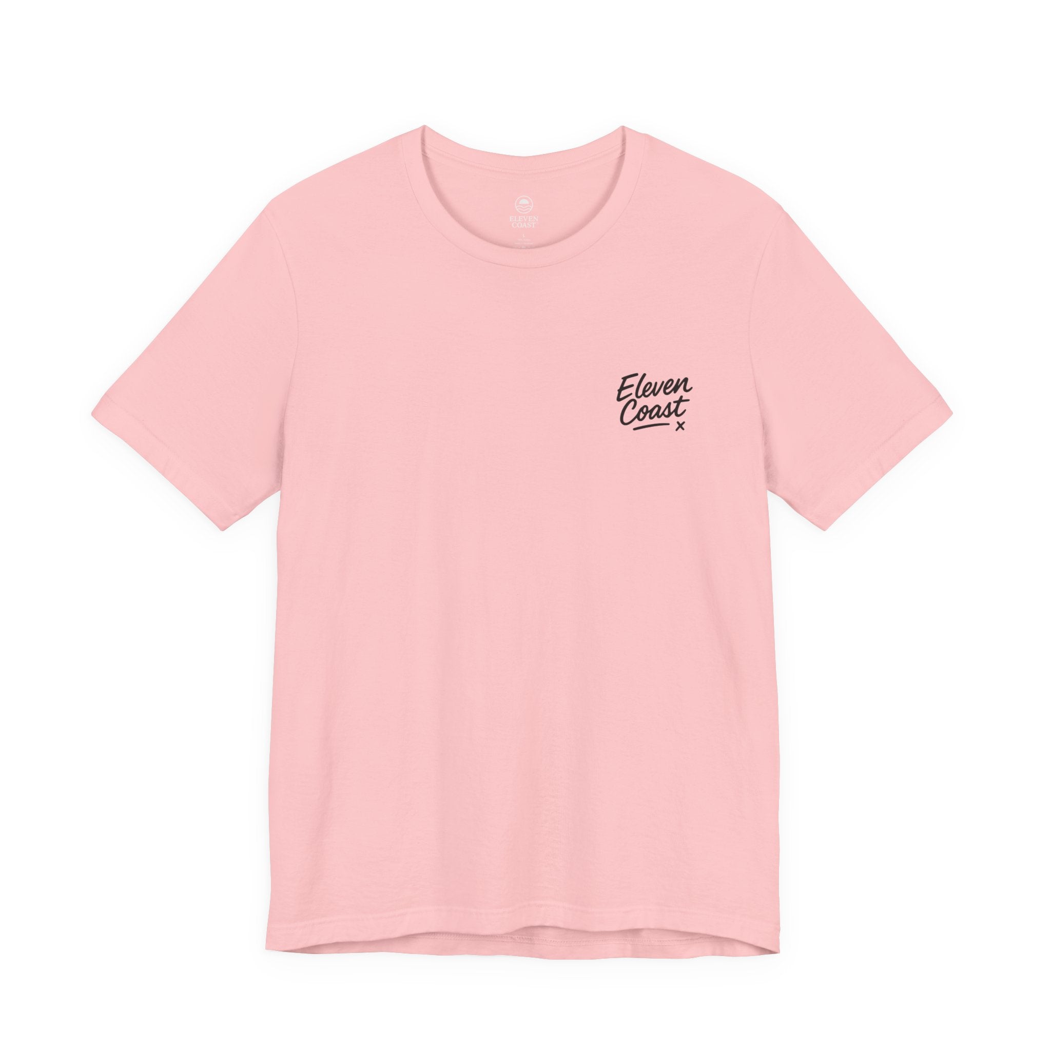 Black Handwritten Logo T-Shirt Women #en:color_pink,fr:couleur_rose