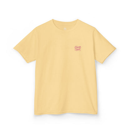 Kids Geometric Beach Huts Tee Pink 