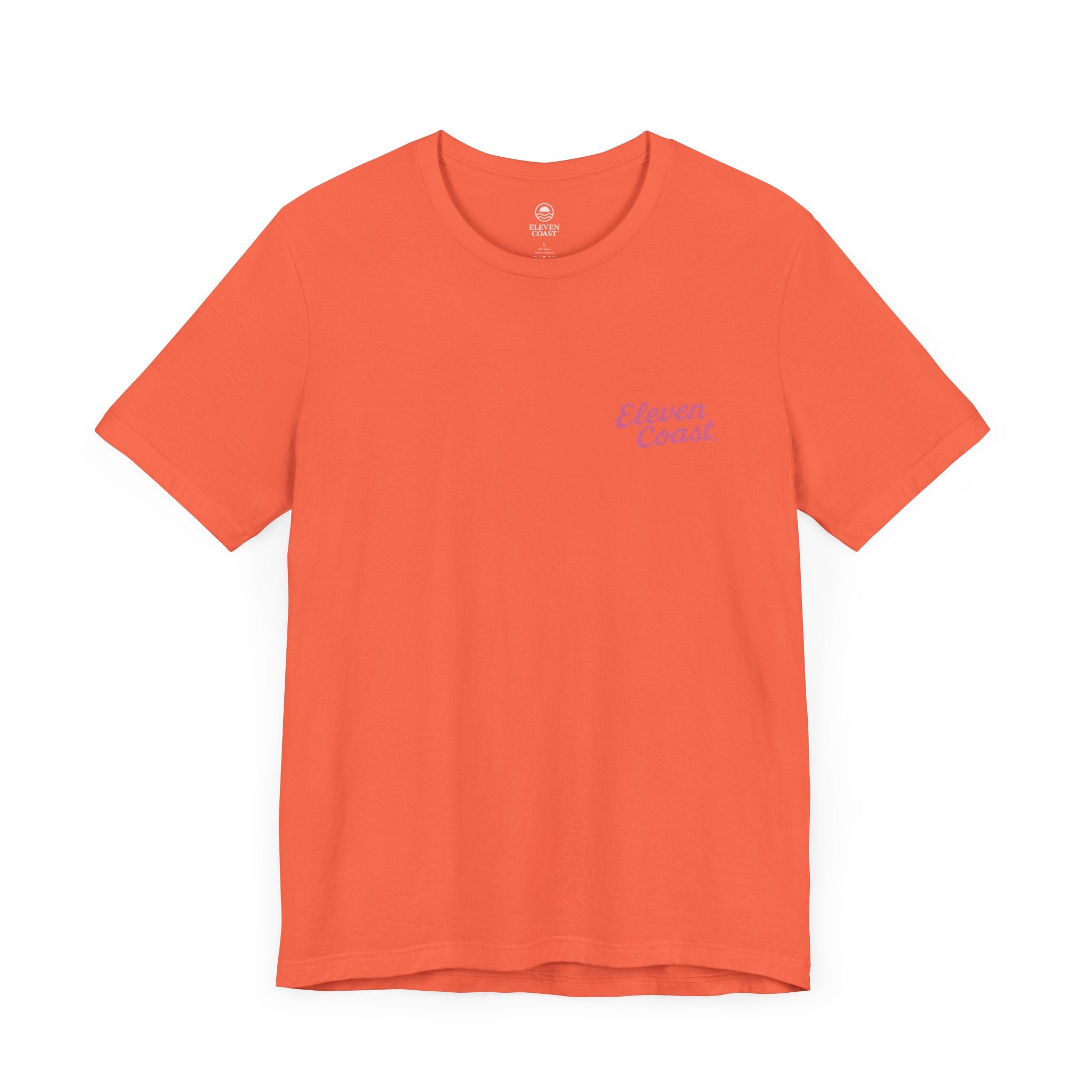 Beach Chalet Vibes Pink T-Shirt Women #en:color_coral,fr:couleur_corail