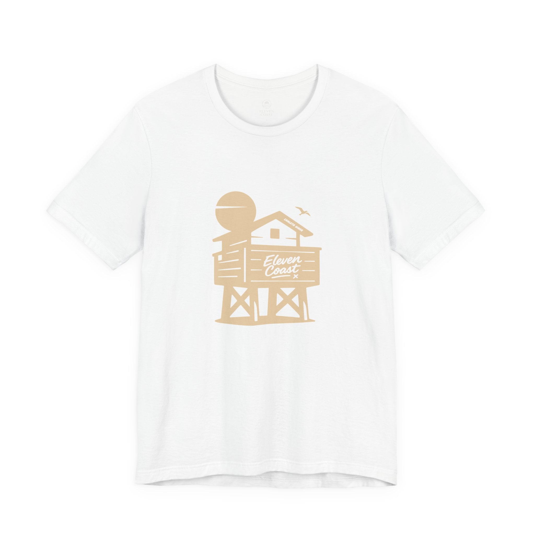 Beach Chalet T-Shirt Women Sand Beige #en:color_white,fr:couleur_blanc
