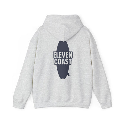 Navy Hoodie Men Bold Surfboard Design 