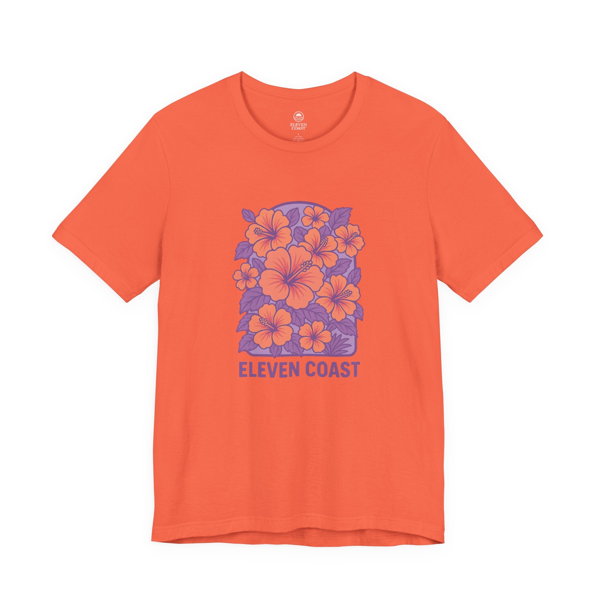 Lavender Floral T-Shirt For Women #en:color_coral,fr:couleur_corail