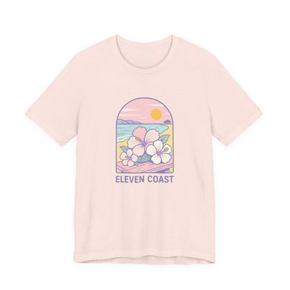 Tropical Hibiscus T-Shirt Women Lavender Tee 
