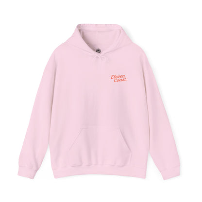 Orange Surfboard Hoodie Women Warm Comfort 
