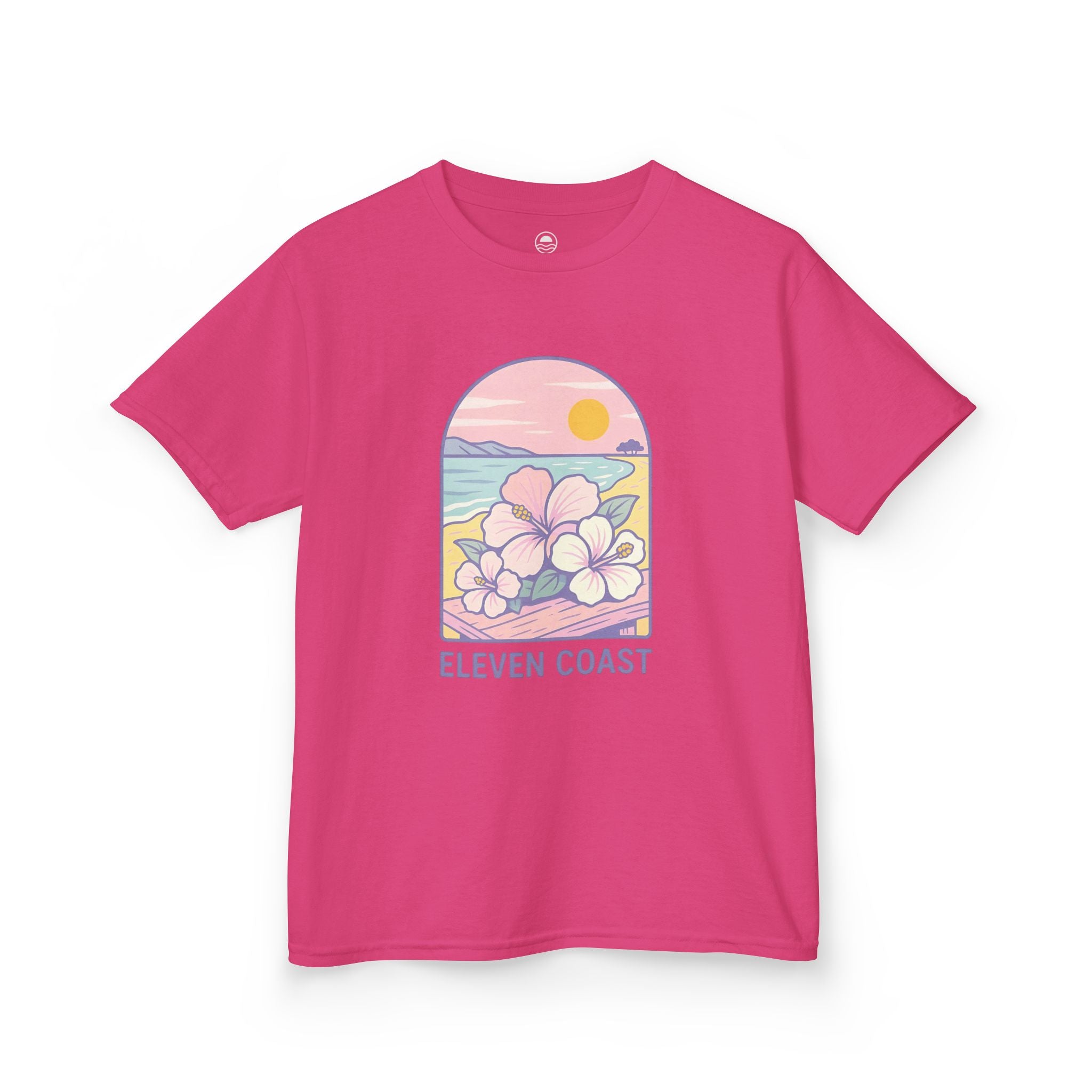 Kids Hibiscus Floral Tee Lavender Sea 