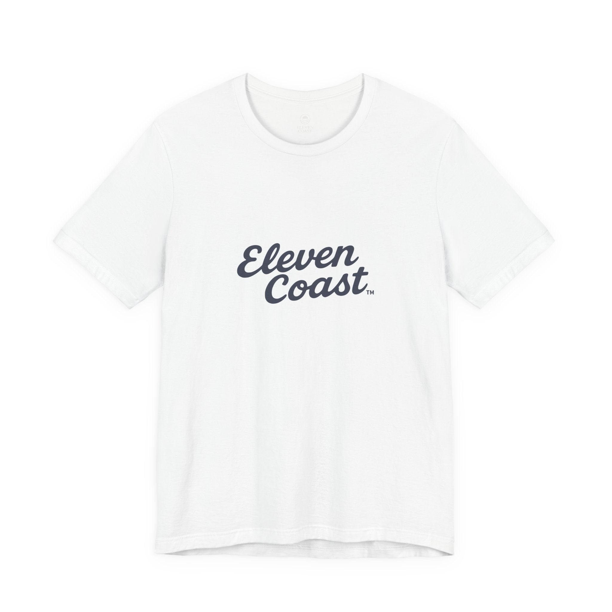Navy Script T-Shirt For Men #en:color_white,fr:couleur_blanc