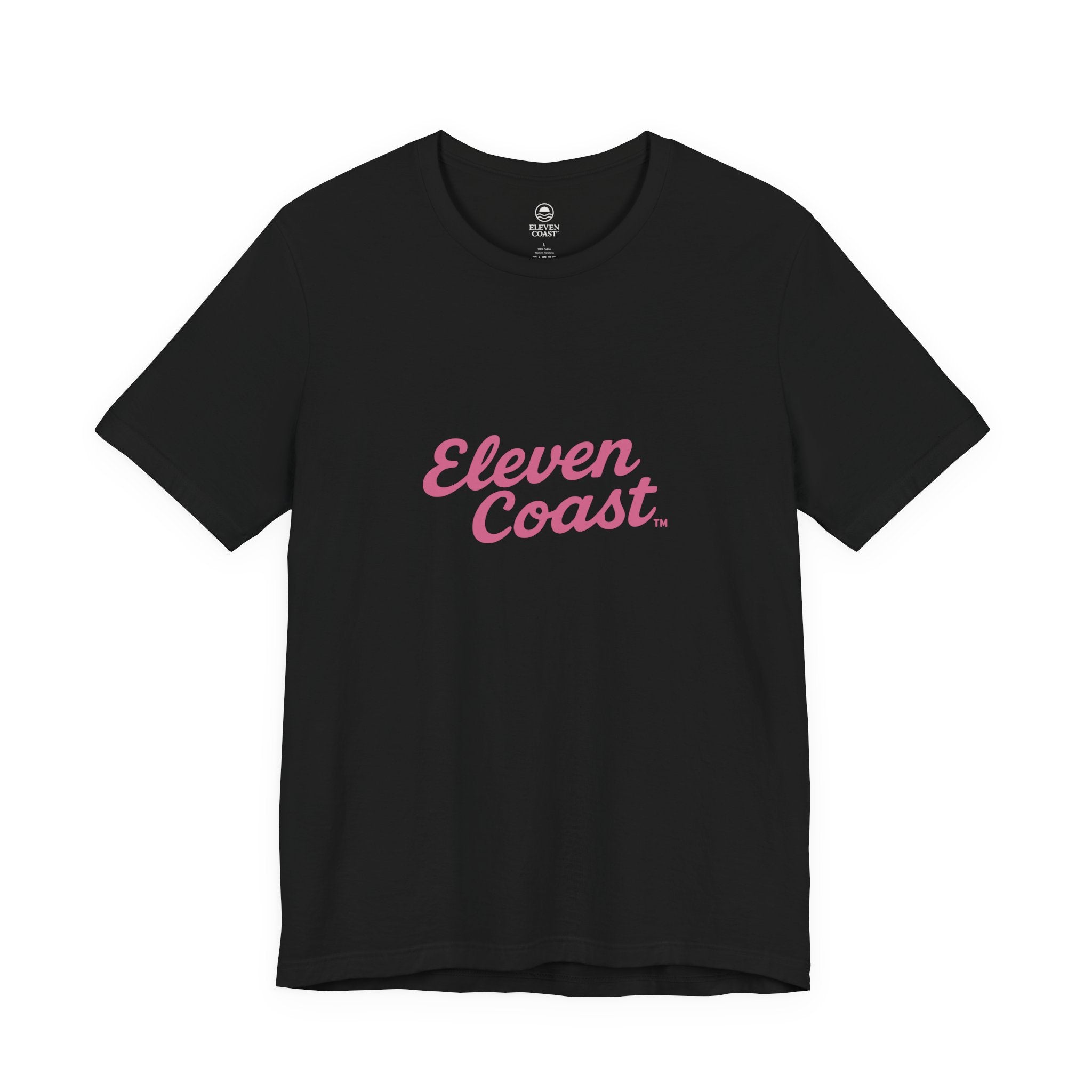 Men's Pink Script T-Shirt Premium Cotton #en:color_black,fr:couleur_noir